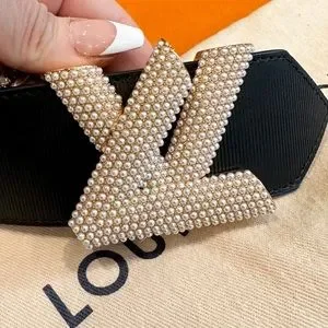 Louis Vuitton RARE Black Pearl LV Logo Textured Leather Belt 80/32 Louis Vuitton | Accessories | Louis Vuitton Rare Black Pearl  main image 3